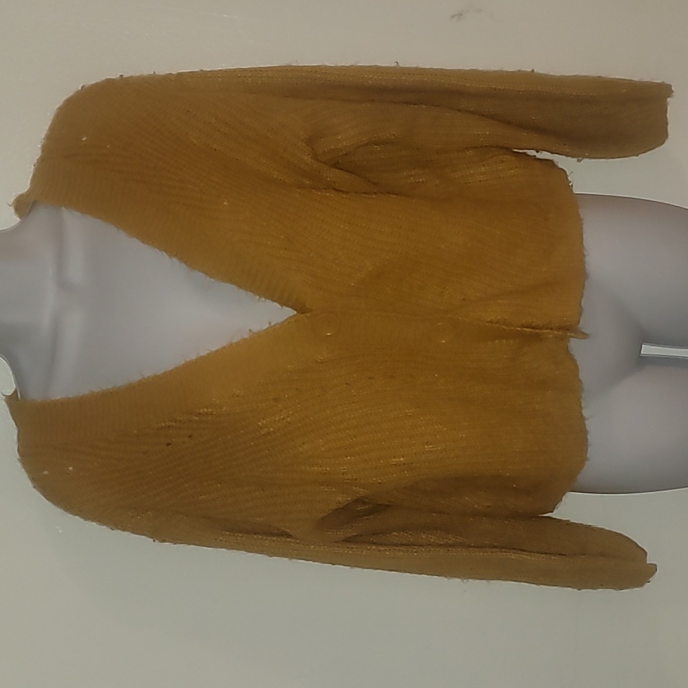 H&M Yellow Cardigan Sweater Classic Knit